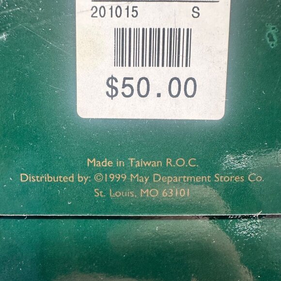 Vintage Christmas Angel Tree Topper 1999 May Department Store Red Green Gold - Picture 14 of 14